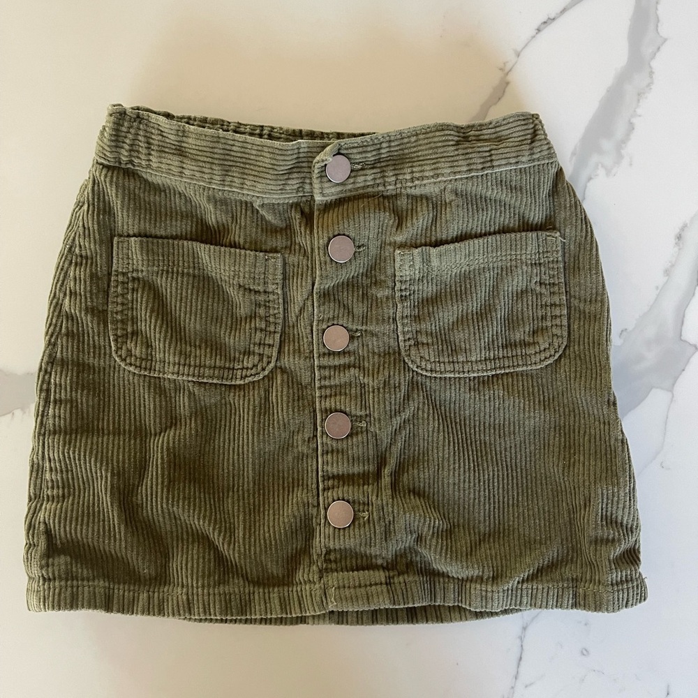 The Children’s Place Olive Green Corduroy Skirt - Girls